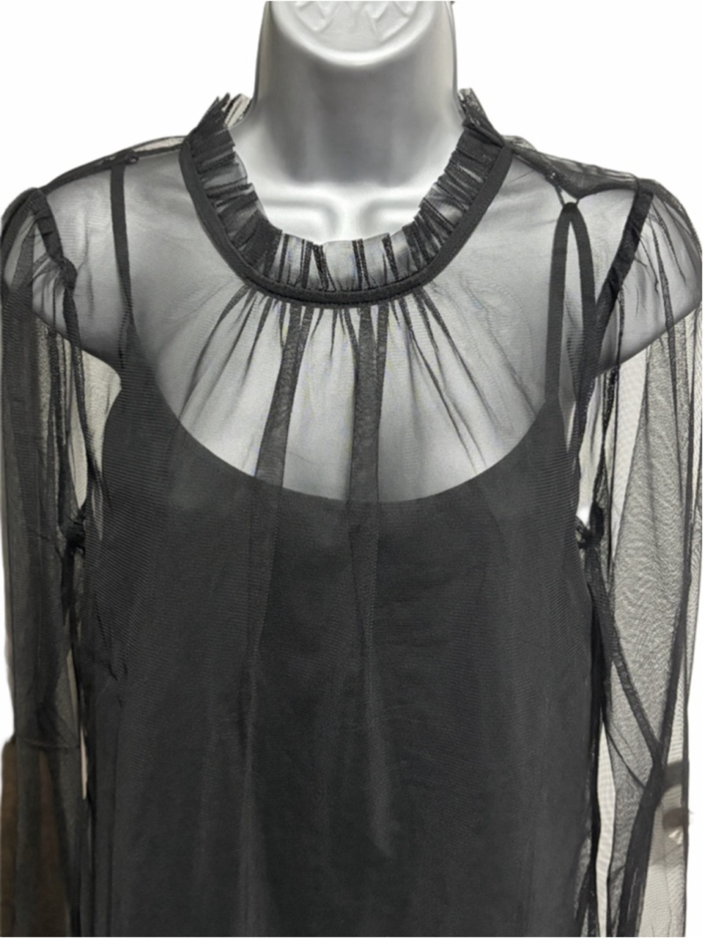 NWT J. Crew Tulle ruffleneck top size small retails $118 - Picture 5 of 10